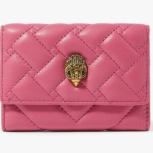 Kurt Geiger London Quilted Flap Multi Card Holder- Pink